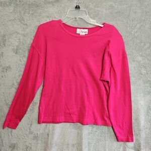 Eguipt Women's Sz Lg Top tshirt cotton red vintage shoulder pads Made in Egypt